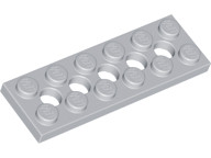 Lego Technic Plate 2 x 6 with 5 Holes, Light grey