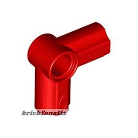   Lego Technic, Axle and Pin Connector Angled #6 - 90 degrees, Red