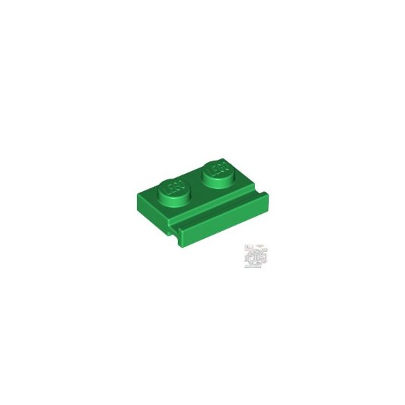 Lego PLATE 1X2 WITH SLIDE, Green