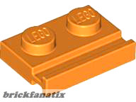 Lego Plate 1x2 with Door Rail, Orange