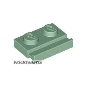 Lego PLATE 1X2 WITH SLIDE, Sand green