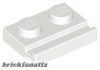 Lego Plate 1x2 with Door Rail, White