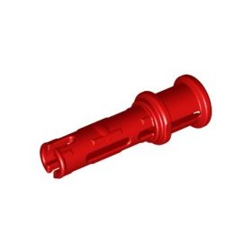   Lego Technic, Pin 3L with Friction Ridges Lengthwise and Stop Bush, Bright red