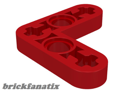 Lego Technic, Liftarm, Modified Bent Thin L-Shape 3 x 3, Red