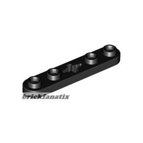   Lego Technic, Plate 1 x 5 with Smooth Ends, 4 Studs and Center Axle Hole, Black