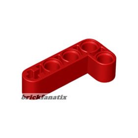   Lego Technic, Liftarm, Modified Bent Thick L-Shape 2 x 4, Red