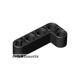   Lego Technic, Liftarm, Modified Bent Thick L-Shape 2 x 4, Black