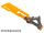 Lego Minifigure, Weapon Sword with 3 Holes in Blade with Molded Pearl Dark Gray Triangular Hilt Pattern (Ninjago Imperium Sword)