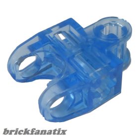  Lego Technic, Axle Connector 2 x 3 with Ball Joint Socket - Open Sides, Angled Forks with Closed Axle Holes, Transparent light blue
