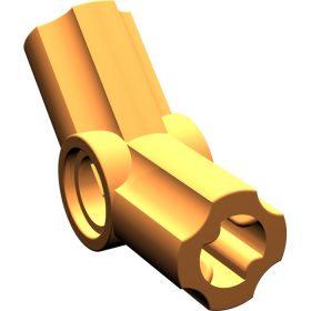   Lego Technic, Axle and Pin Connector Angled #4 - 135 degrees, Bright yellow