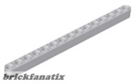 Lego Technic, Liftarm Thick 1 x 15, Light gray