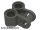 Lego Technic, Axle and Pin Connector Perpendicular Double, Dark grey ( Old dark grey )