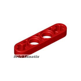 Lego Technic, Liftarm Thin 1 x 4 - Axle Holes, Red