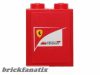 Lego Brick 1 x 2 x 2 with Inside Stud Holder with Scuderia Ferrari Logo Pattern (Sticker) - Set 30191