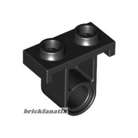   Lego Technic, Pin Connector Plate with One Hole (Single on Bottom), Black