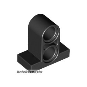   Lego Technic, Pin Connector Plate 1 x 2 x 1 2/3 with 2 Holes (Double on Top), Black