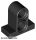 Lego Technic, Pin Connector Plate 1 x 2 x 1 2/3 with 2 Holes (Double on Top), Black