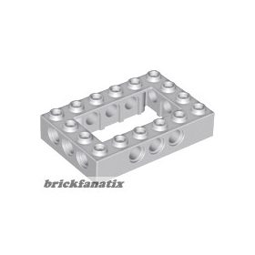 Lego Technic, Brick 4 x 6 Open Center, Light grey