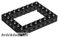 Lego Technic, Brick 6 x 8 Open Center, Black