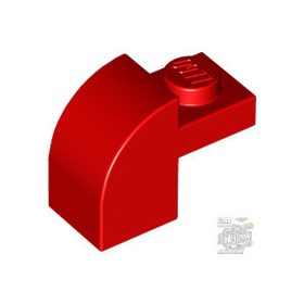 Lego Slope, Curved 2 x 1 x 1 1/3 with Recessed Stud, Red