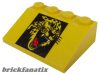 Lego Slope 33 3 x 4 with Roaring Cheetah Head Pattern, Yellow