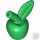 Lego APPLE WITH LEAF, Bright green