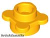 Lego Round 1 x 1 with Flower Edge (4 Knobs / Petals), Bright light orange