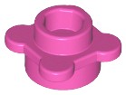 Lego Round 1 x 1 with Flower Edge (4 Knobs / Petals), Dark pink