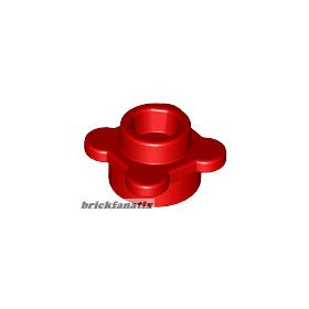 Lego Round 1 x 1 with Flower Edge (4 Knobs / Petals), Red