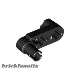   Lego Technic, Liftarm, Modified Crank / Pin 1 x 3 - Axle Holes, Black
