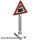 Lego Road Sign Triangle with Train Engine Pattern