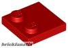 Lego Tile, Modified 2 x 2 with Studs on Edge, Red