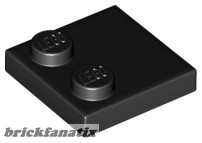Lego Tile, Modified 2 x 2 with Studs on Edge, Black