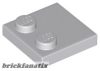 Lego Tile, Modified 2 x 2 with Studs on Edge, Light gray