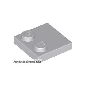 Lego Tile, Modified 2 x 2 with Studs on Edge, Light gray