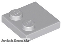 Lego Tile, Modified 2 x 2 with Studs on Edge, Light gray