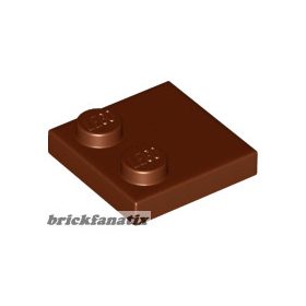 Lego Tile, Modified 2 x 2 with Studs on Edge, Reddish brown