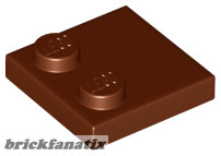 Lego Tile, Modified 2 x 2 with Studs on Edge, Reddish brown