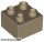Lego Duplo, Brick 2 x 2, Dark tan
