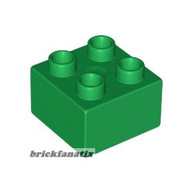 Lego Duplo, Brick 2 x 2, Green