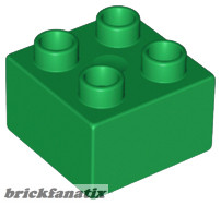 Lego Duplo, Brick 2 x 2, Green