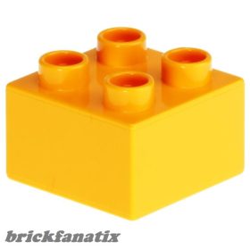 Lego Duplo, Brick 2 x 2, Light orange