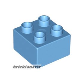 Lego Duplo, Brick 2 x 2, Medium blue