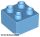Lego Duplo, Brick 2 x 2, Medium blue