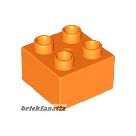 Lego Duplo, Brick 2 x 2, Orange