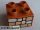 Lego Duplo, Brick 2 x 2 with Stone Wall Pattern, Dark Orange