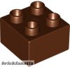 Lego Duplo, Brick 2 x 2, Reddish brown