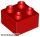 Lego Duplo, Brick 2 x 2, red
