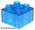 Lego Duplo, Brick 2 x 2, Tranparent dark blue