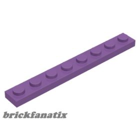 Lego Plate 1 X 8, Medium levander